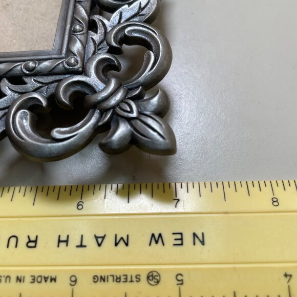 Vintage Ornate Silver-Tone Metal Picture Frame With Intricate Scroll Design - Picture 11 of 13